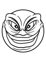 rund kreis clown joker grinsen mund fresse grinsen monster böse gesicht comic cartoon clipart horror halloween