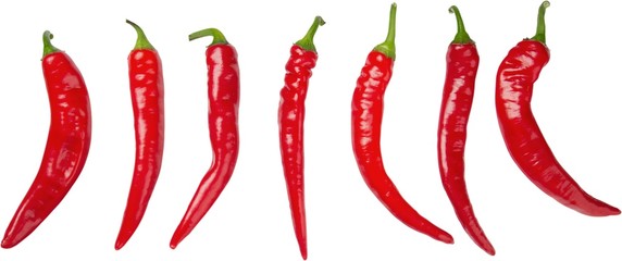 Hot red chili peppers