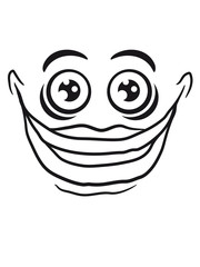 psycho verrückt clown joker grinsen mund fresse grinsen monster böse gesicht comic cartoon clipart horror halloween