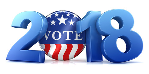 2018 election - 3d rendering