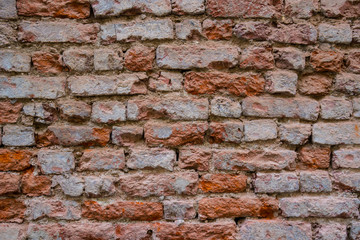 Background of crack old brick wall texture