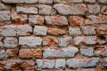 Background of crack old brick wall texture