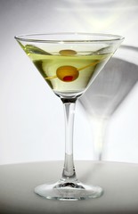 Martini Drink With Olive
