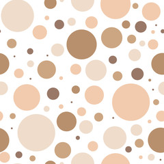 seamless background vector color circles, composition of geometric shapes. soft pastel circles in beige color