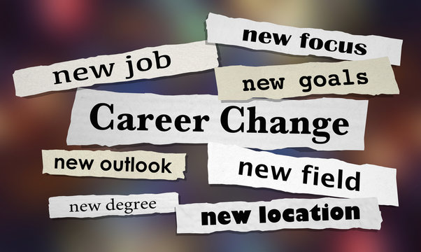 Career Change New Job Advancement Headlines 3d Illustration
