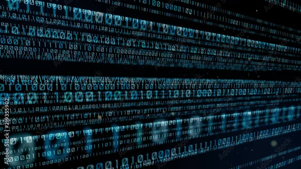 Aufkleber Digital binary code concept.