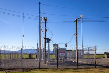 A small sub station in a rural area of New Zealand