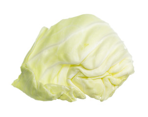 cabbage leaves on white background