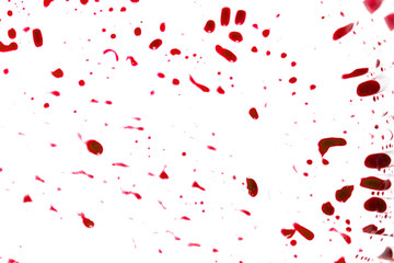 drop of blood on white background