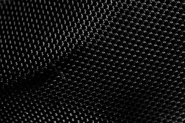 Black fabric texture. Clothes background. Close up