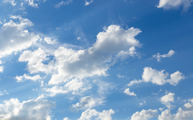 Blue sky background with clouds