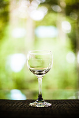 crystal wine glass