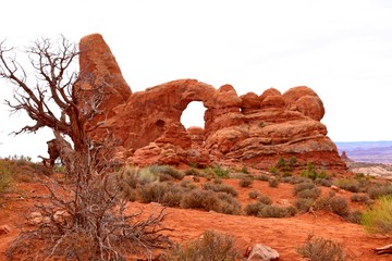 Beautiful Turret arch at Arches National Park in Utah USA © leochen66