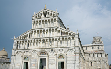 Fototapeta na wymiar Pisa,Italy-July 26, 2018: Pisa Cathedral or Cattedrale Metropolitana Primaziale di Santa Maria Assunta, Pisa