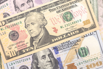 Obraz na płótnie Canvas Banknotes of USA