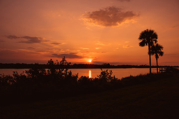 Sunset over the Intercoastal Waterway
