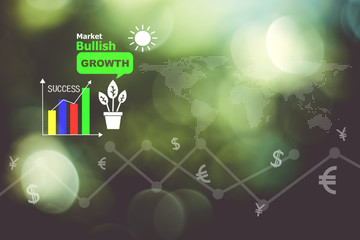 Woman hand using smartphone or tablet to do business, financial or trading stock forex market in park outdoor nature road background.