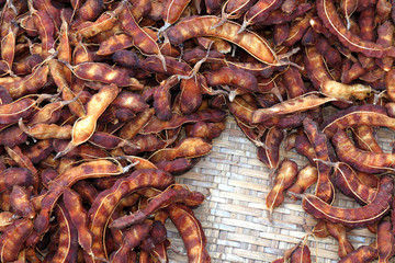tamarind peel and tamarind, organic tamarind nature, tamarind heap