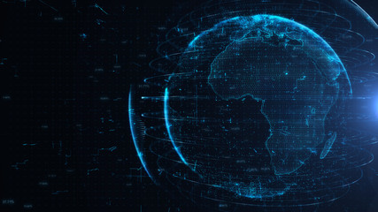 World data technology background