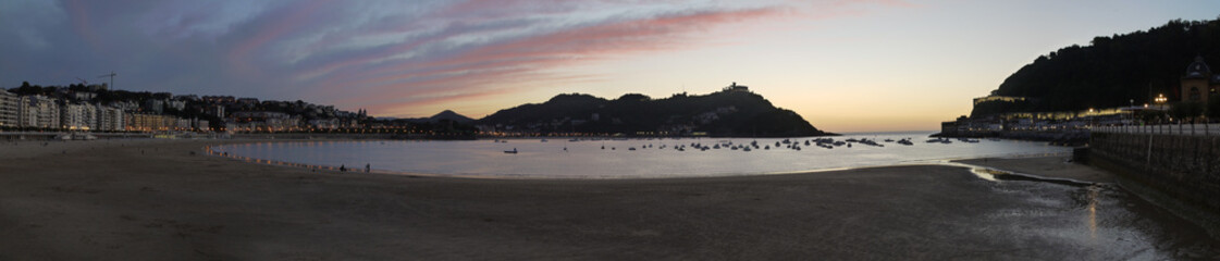Panoramic Sun Set in San Sebastian