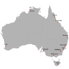 detailed map of the Australia