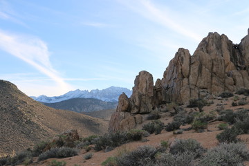 Western landscape with high peaks