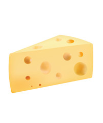 Cheese slice, vector