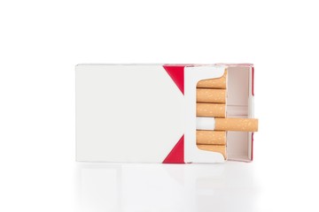 Open pack of cigarettes