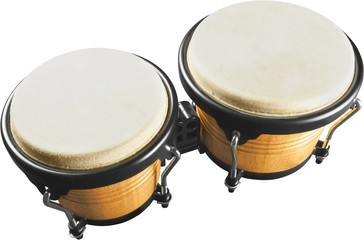 Two Bongo Drums Connected - Isolated