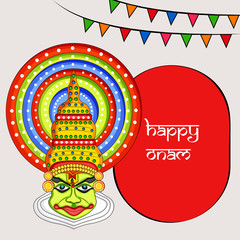 Illustration of Indian festival Onam background