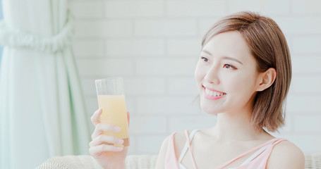 woman drink juice