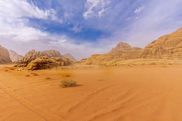 Landscape in Wadi Ruma desert, Jordan
