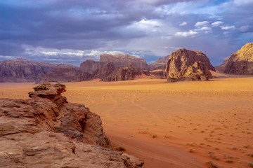 Landscape in Wadi Ruma desert, Jordan