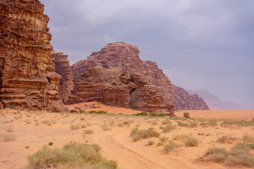 Fototapeta premium Landscape in Wadi Ruma desert, Jordan
