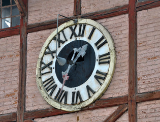 Ancient clock at the city hall