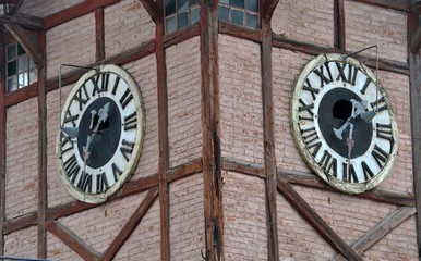 Ancient clock at the city hall