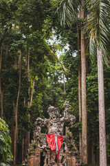 Huge balinese statue in Sangeh monkey forest