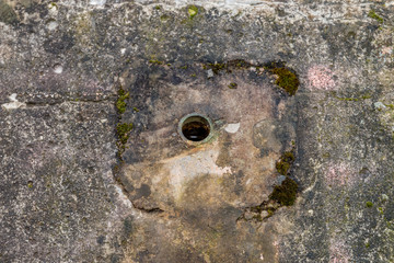 Hole in concrete