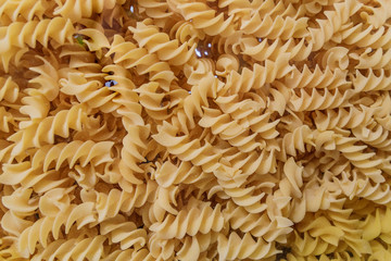 Fusilli pasta background