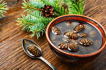 Jam from pine cones