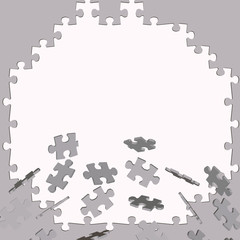 Abstract jigsaws background design illustration.