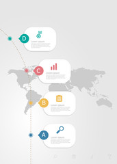 vertical infographics 4 steps for business presentation