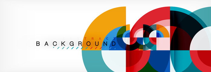 Fototapeta premium Vector circular geometric abstract background