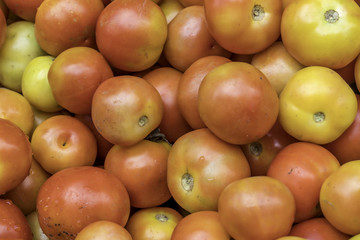 Ripe red tomatoes at the farmer's local market