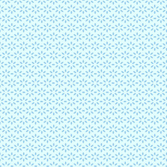 Blue geometric floral pattern seamless cute beautiful minimalistic graphical.