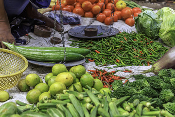 Vegetable market in Kolkata, India