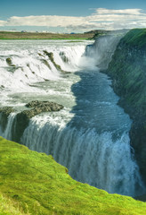 Waterfall Gullfoss in Iceland