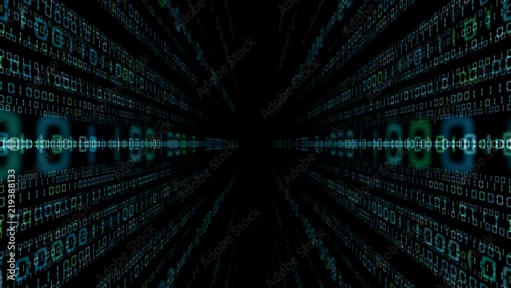 Aufkleber Digital binary code concept.