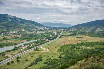 The road between the mountains