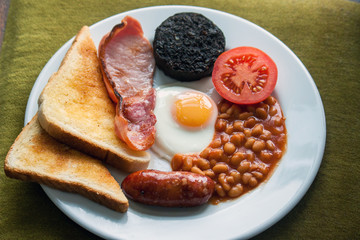 Typical English breakfast, fry up.
